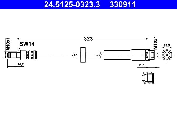 FURTUN FRANA ATE 24.5125-0323.3 - Compatibil cu AUDI