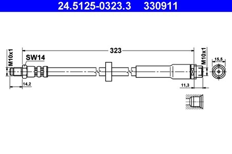 FURTUN FRANA ATE 24.5125-0323.3 - Compatibil cu AUDI