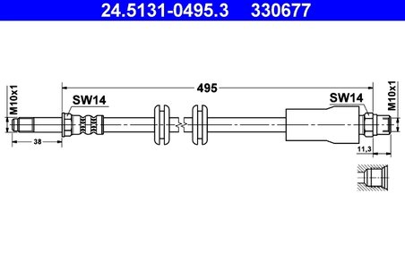 FURTUN FRANA ATE 24.5131-0495.3 - Compatibil cu MERCEDES-BENZ