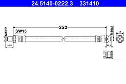 FURTUN FRANA ATE 24.5140-0222.3 - Compatibil cu FORD