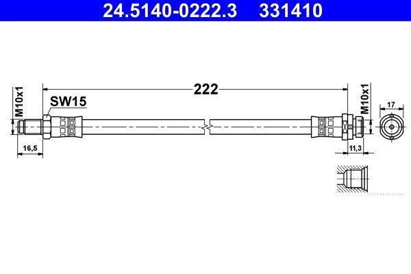 FURTUN FRANA ATE 24.5140-0222.3 - Compatibil cu FORD