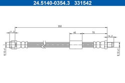 FURTUN FRANA ATE 24.5140-0354.3 - Compatibil cu MERCEDES-BENZ