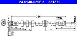 FURTUN FRANA ATE 24.5140-0396.3 - Compatibil cu AUDI, PORSCHE