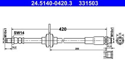 FURTUN FRANA ATE 24.5140-0420.3 - Compatibil cu FORD