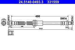 FURTUN FRANA ATE 24.5140-0493.3 - Compatibil cu MERCEDES-BENZ