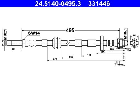 FURTUN FRANA ATE 24.5140-0495.3 - Compatibil cu AUDI