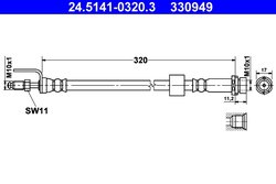 FURTUN FRANA ATE 24.5141-0320.3 - Compatibil cu FORD