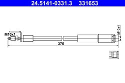 FURTUN FRANA ATE 24.5141-0331.3 - Compatibil cu FORD