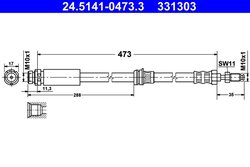 FURTUN FRANA ATE 24.5141-0473.3 - Compatibil cu FORD, MAZDA