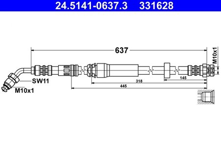 FURTUN FRANA ATE 24.5141-0637.3 - Compatibil cu AUDI