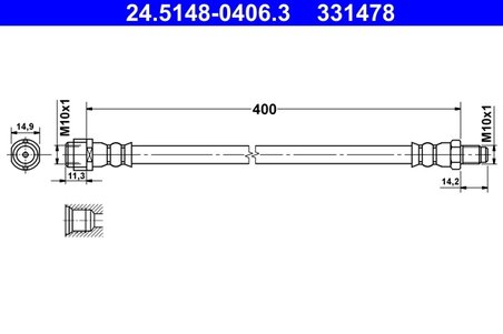 FURTUN FRANA ATE 24.5148-0406.3 - Compatibil cu MERCEDES-BENZ