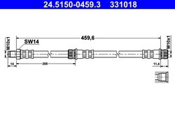FURTUN FRANA ATE 24.5150-0459.3 - Compatibil cu MITSUBISHI, SMART