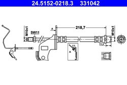 FURTUN FRANA ATE 24.5152-0218.3 - Compatibil cu OPEL, VAUXHALL