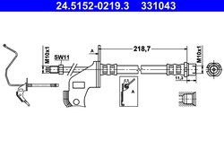 FURTUN FRANA ATE 24.5152-0219.3 - Compatibil cu OPEL, VAUXHALL