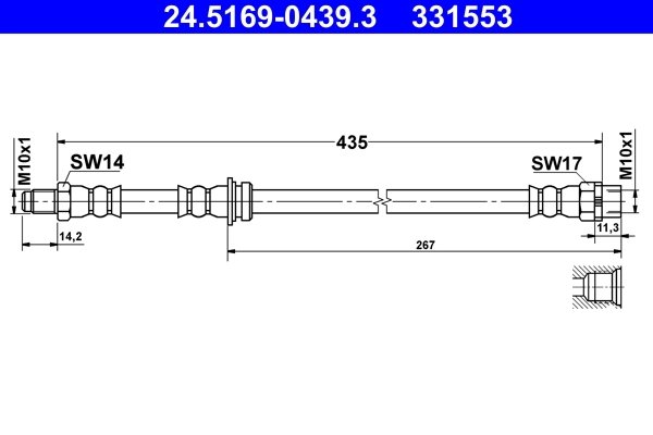 Furtun frana ATE 24.5169-0439.3