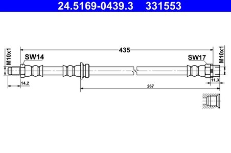 Furtun frana ATE 24.5169-0439.3