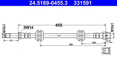 FURTUN FRANA ATE 24.5169-0455.3 - Compatibil cu BMW, MINI
