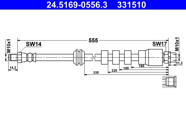 FURTUN FRANA ATE 24.5169-0556.3 - Compatibil cu BMW