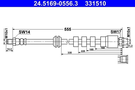 FURTUN FRANA ATE 24.5169-0556.3 - Compatibil cu BMW