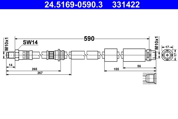 FURTUN FRANA ATE 24.5169-0590.3 - Compatibil cu BMW