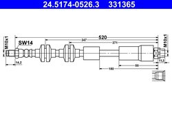 FURTUN FRANA ATE 24.5174-0526.3 - Compatibil cu BMW