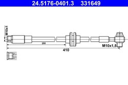 FURTUN FRANA ATE 24.5176-0401.3 - Compatibil cu CHEVROLET, OPEL, VAUXHALL