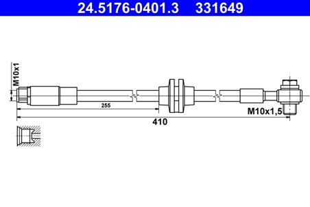 FURTUN FRANA ATE 24.5176-0401.3 - Compatibil cu CHEVROLET, OPEL, VAUXHALL