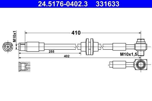 FURTUN FRANA ATE 24.5176-0402.3 - Compatibil cu CHEVROLET, OPEL, VAUXHALL
