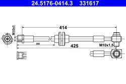 FURTUN FRANA ATE 24.5176-0414.3 - Compatibil cu OPEL, VAUXHALL