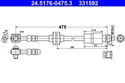 FURTUN FRANA ATE 24.5176-0475.3 - Compatibil cu CHEVROLET, OPEL, VAUXHALL