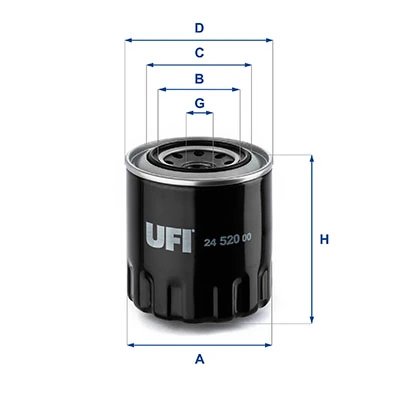 FILTRU COMBUSTIBIL UFI 24.520.00 - Piesa auto compatibila cu mai multe marci