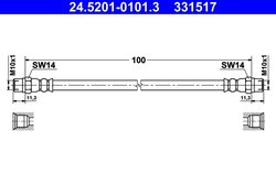 FURTUN FRANA ATE 24.5201-0101.3 - Compatibil cu BMW