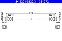 FURTUN FRANA ATE 24.5201-0220.3 - Compatibil cu MERCEDES-BENZ