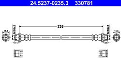 FURTUN FRANA ATE 24.5237-0235.3 - Compatibil cu MERCEDES-BENZ, VW