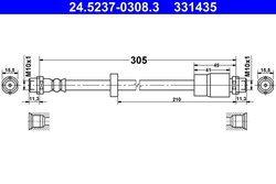 FURTUN FRANA ATE 24.5237-0308.3 - Compatibil cu AUDI, SEAT