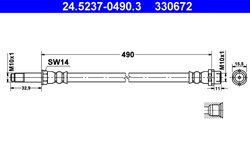 FURTUN FRANA ATE 24.5237-0490.3 - Compatibil cu MERCEDES-BENZ