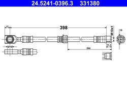 FURTUN FRANA ATE 24.5241-0396.3 - Compatibil cu CHEVROLET, OPEL, VAUXHALL