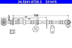 FURTUN FRANA ATE 24.5241-0720.3 - Compatibil cu MITSUBISHI