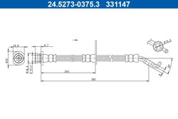 FURTUN FRANA ATE 24.5273-0375.3 - Compatibil cu FIAT, SUZUKI