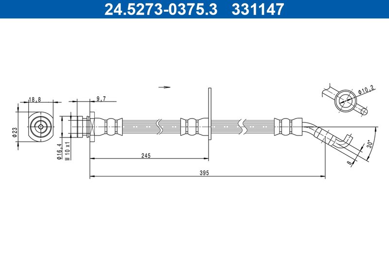 Furtun frana ATE 24.5273-0375.3