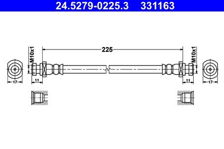 FURTUN FRANA ATE 24.5279-0225.3 - Compatibil cu MITSUBISHI