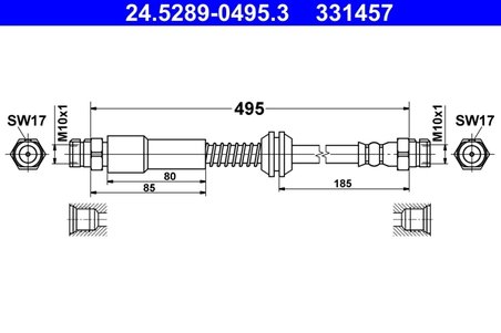 FURTUN FRANA ATE 24.5289-0495.3 - Compatibil cu VW