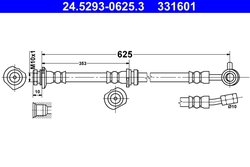 FURTUN FRANA ATE 24.5293-0625.3 - Compatibil cu NISSAN