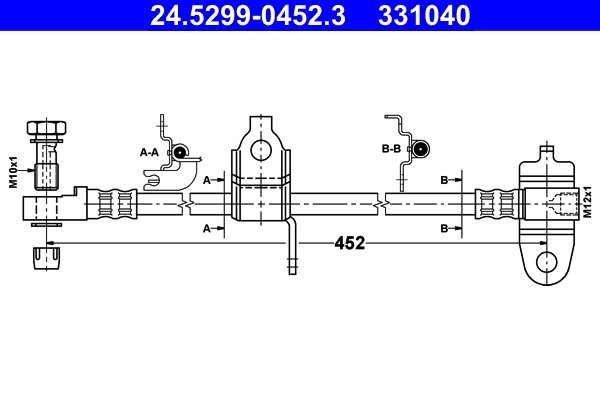 FURTUN FRANA ATE 24.5299-0452.3 - Compatibil cu FORD