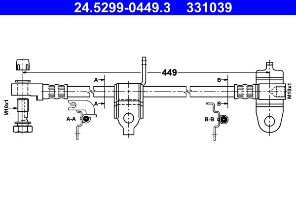 Furtun frana ATE 24.5299-0449.3