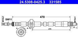 FURTUN FRANA ATE 24.5308-0425.3 - Compatibil cu FORD