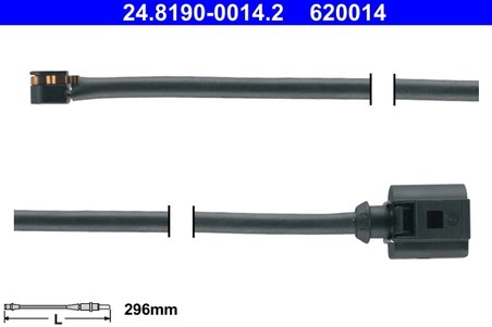 SENZOR AVERTIZARE UZURA PLACUTE FRANA ATE 24.8190-0014.2 - Compatibil cu PORSCHE, VW