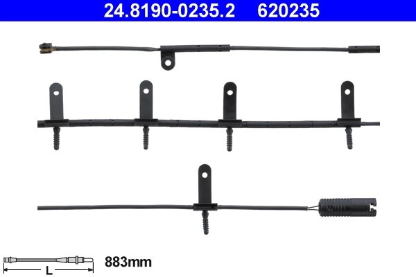 SENZOR AVERTIZARE UZURA PLACUTE FRANA ATE 24.8190-0235.2 - Compatibil cu MINI