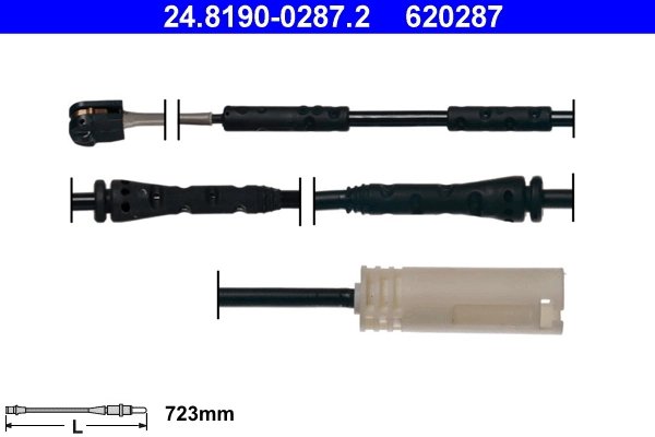 SENZOR AVERTIZARE UZURA PLACUTE FRANA ATE 24.8190-0287.2 - Compatibil cu BMW