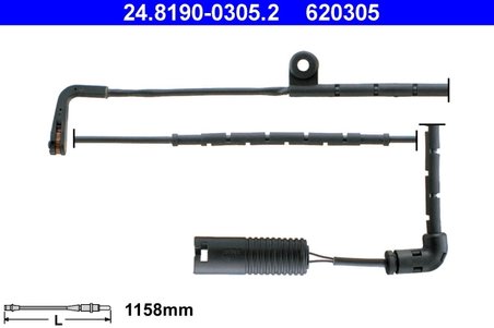 SENZOR AVERTIZARE UZURA PLACUTE FRANA ATE 24.8190-0305.2 - Compatibil cu LAND ROVER